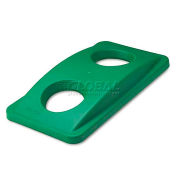Rubbermaid RCP269288GN Slim Jim Bottle & Can Recycling Top,20 3/8 x 11 3/8 x 2 3/4,Green
