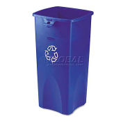 Rubbermaid RCP356973BE Untouchable Recycling Container,Square,Plastic,23 gal,Blue