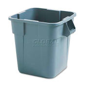 Rubbermaid RCP352600GY Brute Container, Square, Polyethylene, 28 gal, Gray