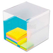 deflect-o DEF350401 Desk Cube,Clear Plastic,6 x 6 x 6