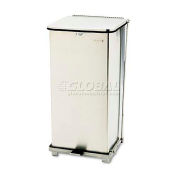 Rubbermaid RCPST24SSPL Defenders Biohazard Step Can,Square,Steel,24 gal,Stainless Steel