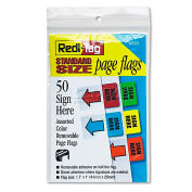 Redi-Tag RTG76830 Removable Page Flags, Green/YelloW/Red/Blue/Orange, 10/Color, 50/Pack