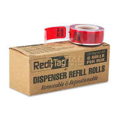 Redi-Tag RTG91012 Printed Message Arrow Flag Refills, "Sign Here", 6 Rolls of 120 Flags/Box