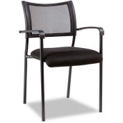 Alera Eikon Series Stacking Mesh Guest Chair, Black, 2/Carton