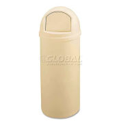 Rubbermaid RCP817088BG Marshal Classic Container,Round,Polyethylene,25 gal,Beige