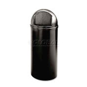 Rubbermaid RCP817088BK Marshal Classic Container,Round,Polyethylene,25 gal,Black