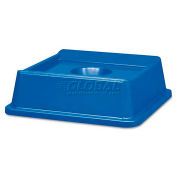 Rubbermaid RCP2791BLU Untouchable Bottle & Can Recycling Top,Square,20 1/8 x 20 1/8 x 6 1/4