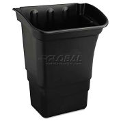 Rubbermaid RCP335388BLA Optional Utility Cart Refuse/Utility Bin,Rectangular,8gal,Black