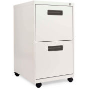 Alera Two-Drawer Mobile Pedestal File, 16w x 19-1/2d x 28-1/2h, Light Gray