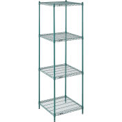 Nexel Wire Shelving, Green Epoxy, 24"W X 24"D X 86"H