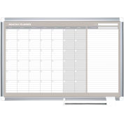 MasterVision Magnetic Monthly Planner, White, 36 x 24
