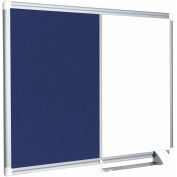 MasterVision New Generation Magnetic & Felt Board, 36"W x 24"H