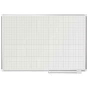 MasterVision Magnetic 1x1 Grid Planner, White, 48 x 36