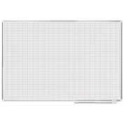 MasterVision Magnetic 1x2 Grid Planner, White, 72 x 48