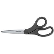 Westcott 15582 KleenEarth Basic Plastic Handle Scissors, 7" Length, Pointed, Black - Pkg Qty 24