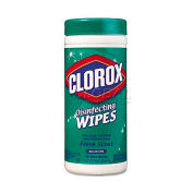 Clorox Disinfecting Wipes, Fresh Scent, 75/Canister, COX15949EA