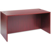 Alera Desk Shell with Straight Front, 59-1/8"W x 29-1/2"D x 29-1/2h, Mahogany, Valencia Series