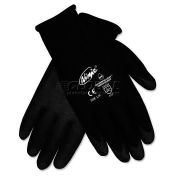 Memphis N9699S Ninja HPT PVC coated Nylon Gloves, Small, Black, 12 Pairs