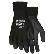 MCR Safety N9699L Ninja HPT PVC Coated Nylon Gloves, 15 Gauge, Large, Black - Pkg Qty 12