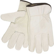 Leather Drivers Gloves, Unlined Select Grain Cow Leather, Large, 3211L - Pkg Qty 12