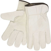 Economy Leather Driver Gloves, Medium, Beige, 3215M
