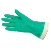 Memphis 5319E Flock-Lined Nitrile Gloves, Green