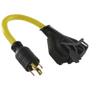 1.5', 30A, Generator Power Cord with NEMA L14-30P to 5-15/20R*4
