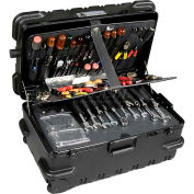 Military-Wheeled Tool Case (Tools Sold Separately), 26-1/2"L x 16-1/2"W x 13"H, Black