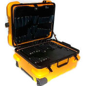 Military-Wheeled Tool Case, 19.5"L x 16"W x 13"H, Yellow