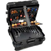 Wheeled Tool Case, 20"L x 16-1/2"W x 12-1/4"H, Black/Red