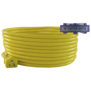 100-Ft SJTW 12/3 Outdoor Extension Cord with 3- Lighted Outlets, NEMA 5-15P/R