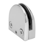 Lavi Industries, Glass Grip, Flat Back, Polished Stainless Steel