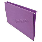 Universal Hanging File Folders, 1/5 Tab, 11 Point Stock, Legal, Violet, 25/Box