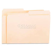 Universal File Folders, 1/2 Cut, One-Ply Top Tab, Letter, Manila, 100/Box