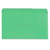 Universal Colored File Folder, 1/3 Cut One-Ply Tab, Legal, Bright Green, 100/Box