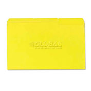 Universal Colored File Folders, 1/3 Cut One-Ply Top Tab, Legal, Yellow, 100/Box