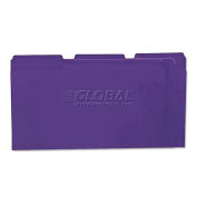 Universal Colored File Folders, 1/3 Cut One-Ply Top Tab, Legal, Violet, 100/Box