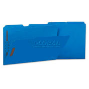 Universal Manila Folders, 2 Fasteners, 1/3 Tab, Legal, Blue, 50/BX