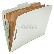 Universal Pressboard Classification Folder, Legal, Eight-Section, Gray, 10/Box