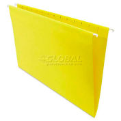 Universal Hanging File Folders, 1/5 Tab, 11 Point Stock, Legal, Yellow, 25/Box
