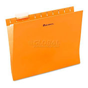 Universal Hanging File Folder, 1/5 Tab, Letter, Orange, 25/BX