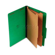 Universal Pressboard Classification Folders, Legal, Six-Section, Emerald Green, 10/Box