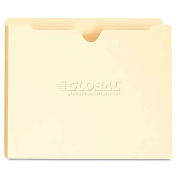 Universal Manila File Jackets with Reinforced Tabs, 1" Expansion, Letter