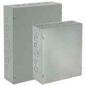 Hoffman Pull Box, Screw Cover /Ko'S, 6.00X6.00X4.00, Steel/Gray