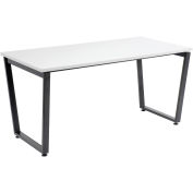 Single Collaboration Table, 60"W x 30"D x 30"H, Gray