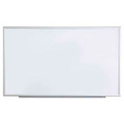 Universal Dry Erase Board, Aluminum Frame, 60"W x 36"H, White Melamine