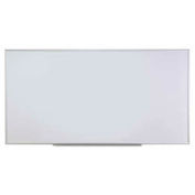 Universal Dry Erase Board, Aluminum Frame, 96"W x 48"H, White Melamine