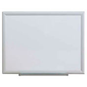 Universal Dry Erase Board, Aluminum Frame, 24"W x 18"H, White Melamine