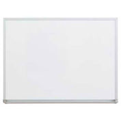 Dry-Erase Board, Satin Aluminum Frame, 24"W x 18"H, White Melamine