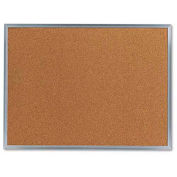 Universal Bulletin Board, Aluminum Frame, 24"W x 18"H, Natural